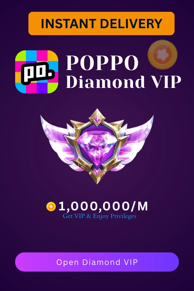 Poppo VIP Purchase 4 poppo diamond vip