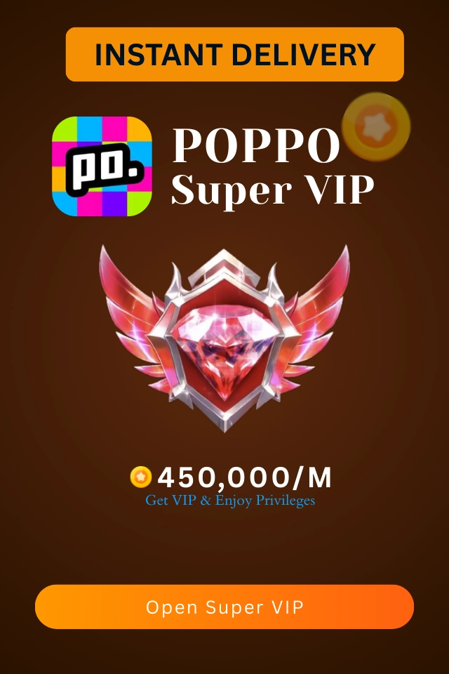 Poppo VIP Purchase 3 poppo super vip